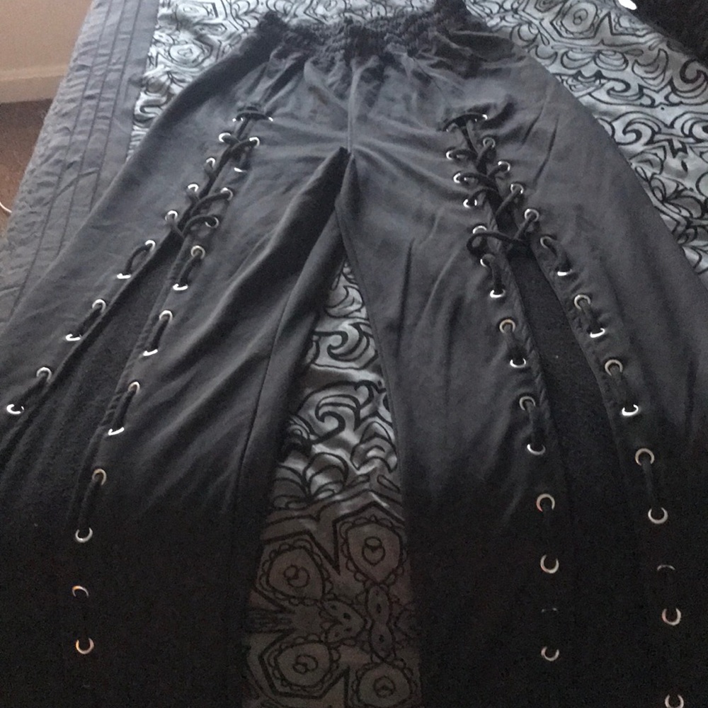 Black corset sweatpants
